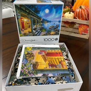 Buffalo Games - Darrell Bush - Moonlight Lodge - 1000 Piece Jigsaw Puzzle